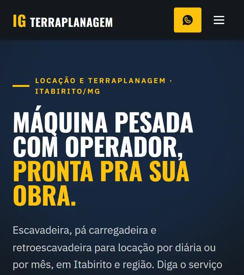 Site de IG Terraplanagem