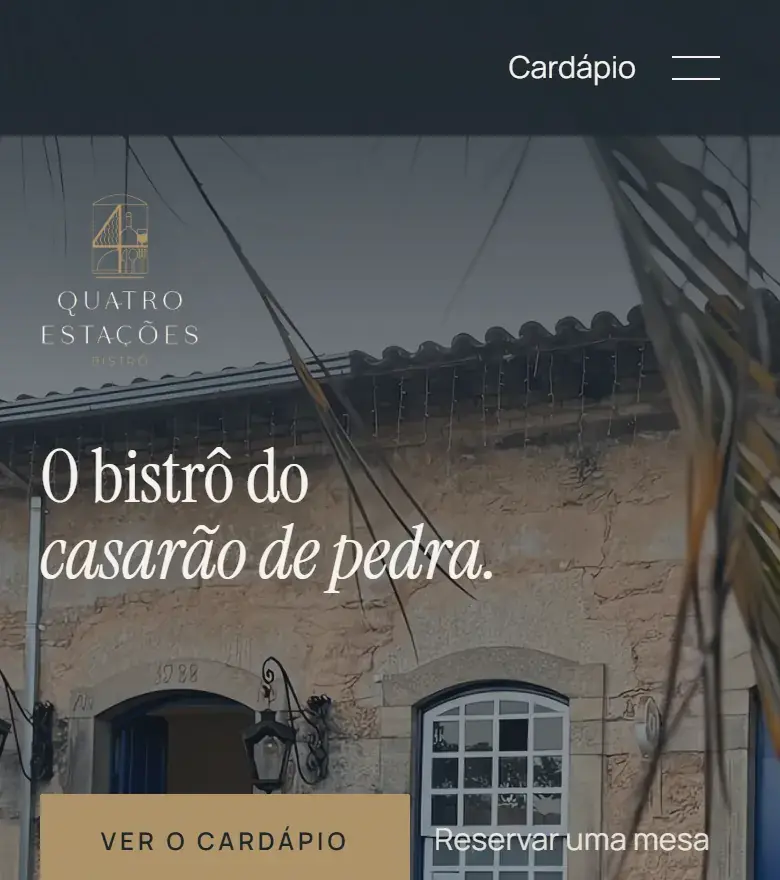 Site de Quatro Estações Bistrô